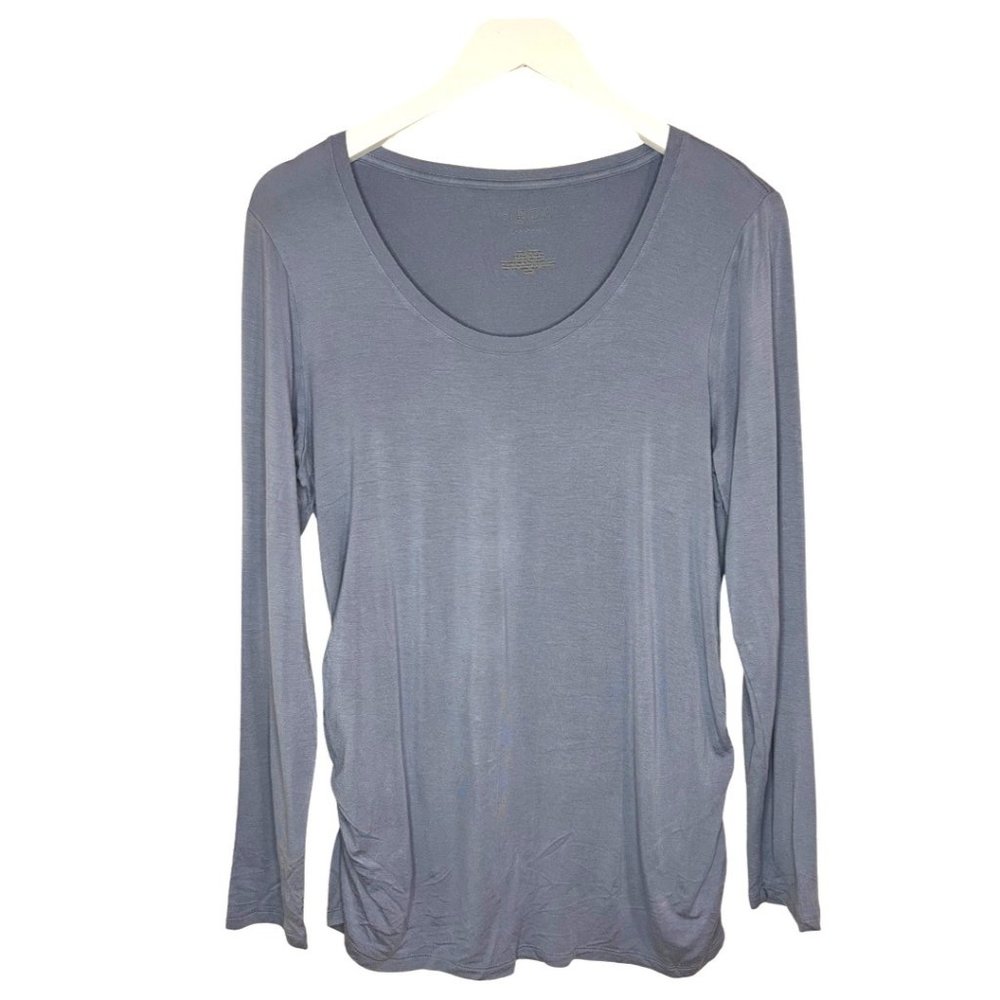 a:glow Blue Long Sleeve Maternity Top Size L